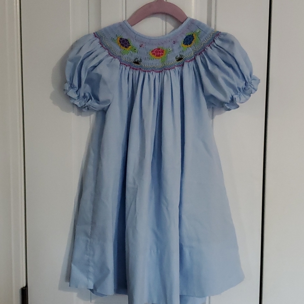 Smocked turtle dress